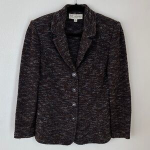 St. John Dark Brown Textured vintage Blazer